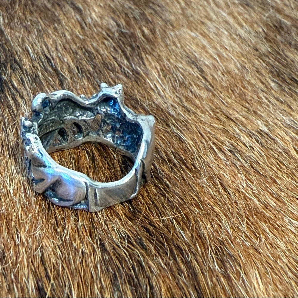 Sterling Silver Cat Ring Size 6 - Picture 7 of 12